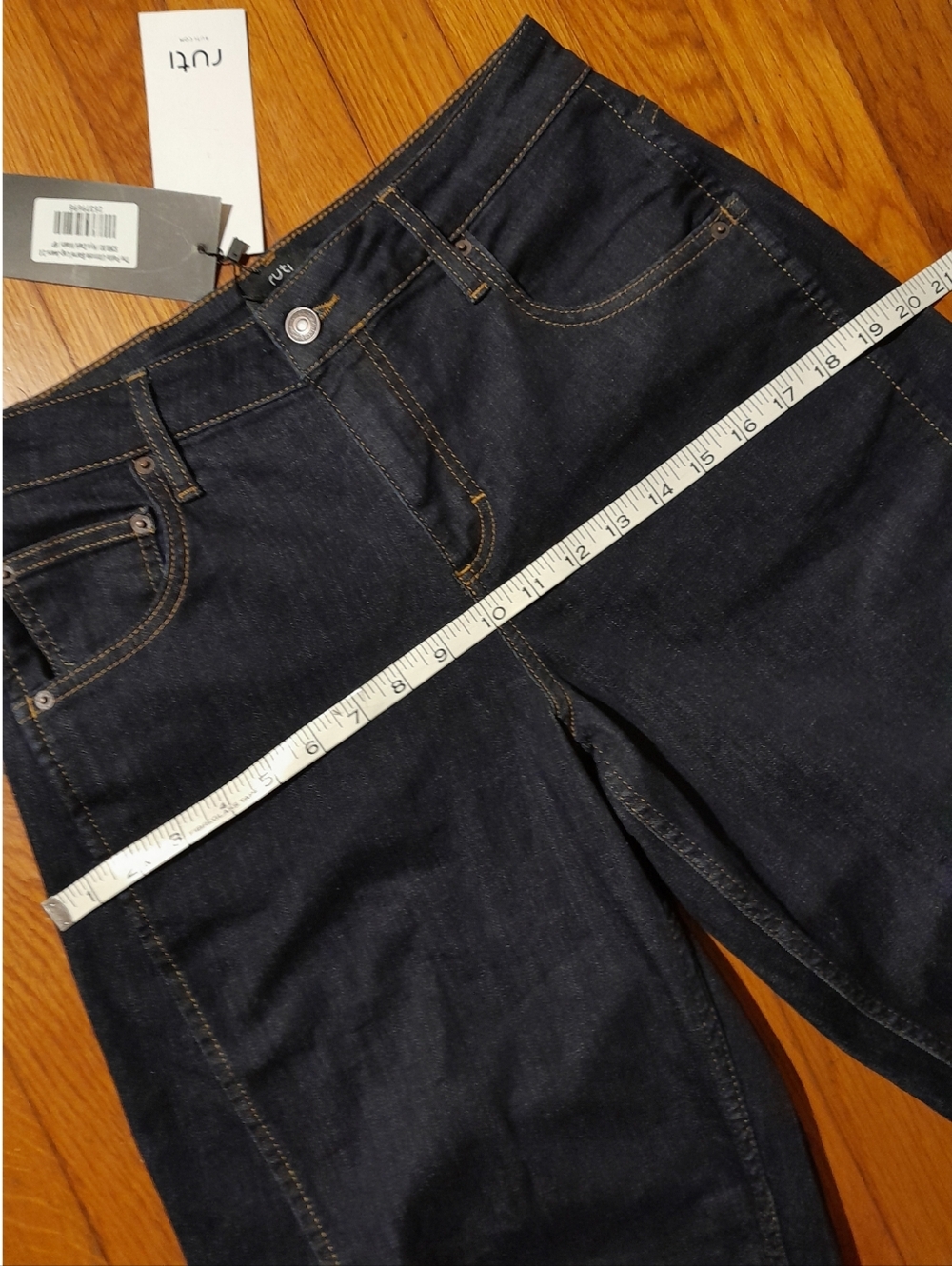 Ruti Petite Ultimate Barrel Leg Jeans 2.0 Nyx Dark Wash Sz 6P - Picture 4 of 10